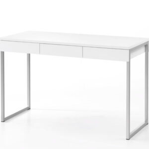 TVILUM Function Plus skrivebord - Hvidt træ, m. 3 skuffer